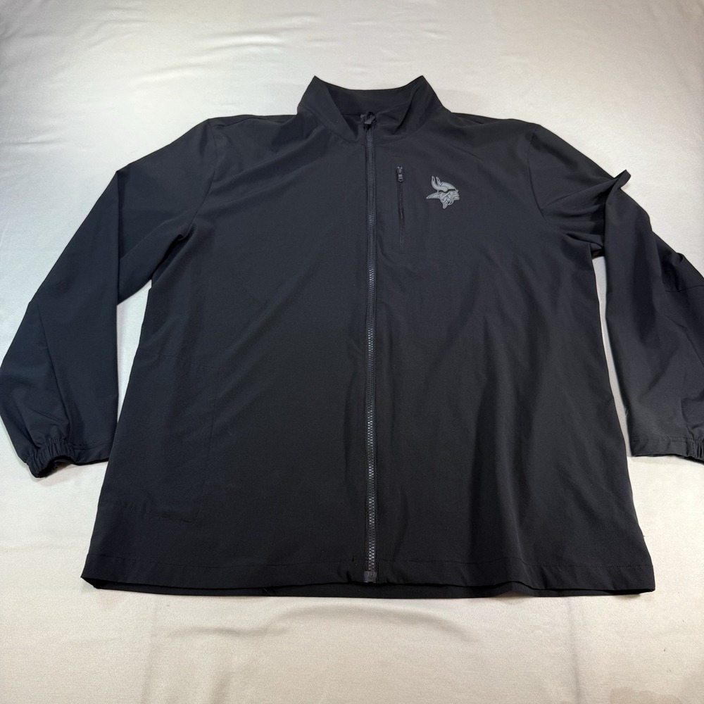 Minnesota Vikings NFL FootballBlack Fanatics Mens XL Full Zip Jacket Lightweight